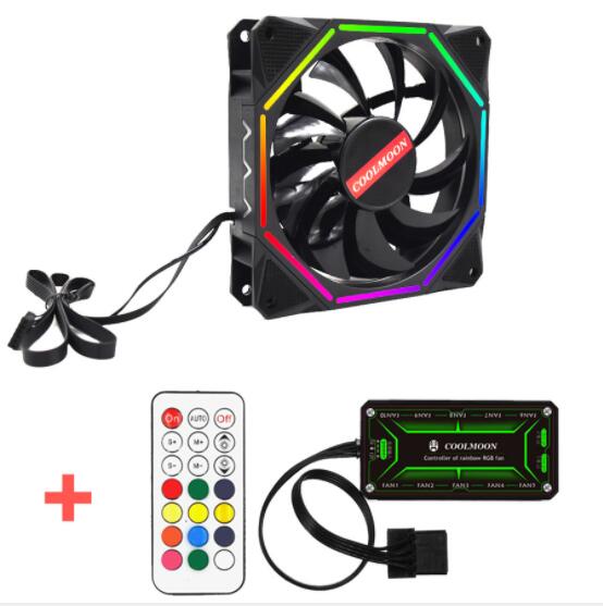 Computer Case RGB Fan KITS LingLong Exquisite Discolorable Halo 12025 For PC Case: Kit 1