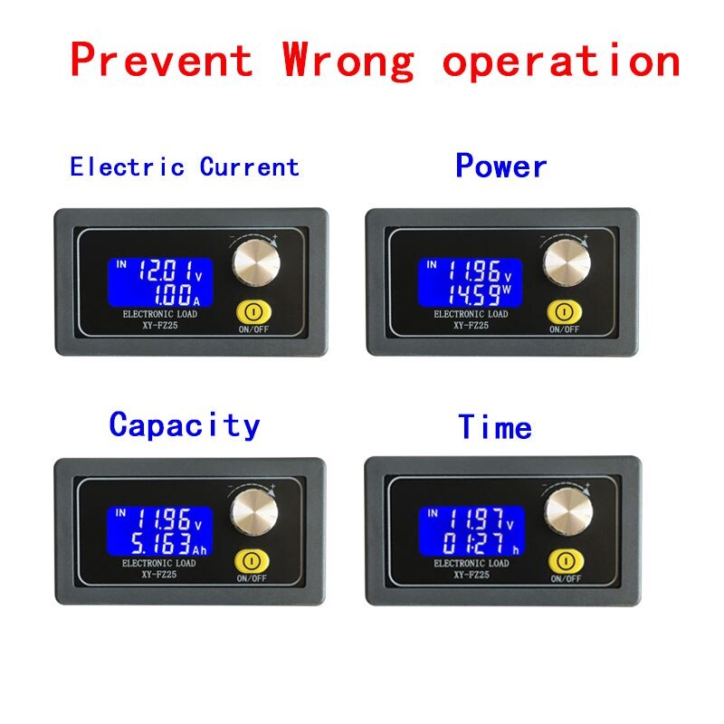 Constant Current Electronic Load Tester Power Aging Adjustable Load Detector Battery Capacity Tester With Cooling F-A-N^