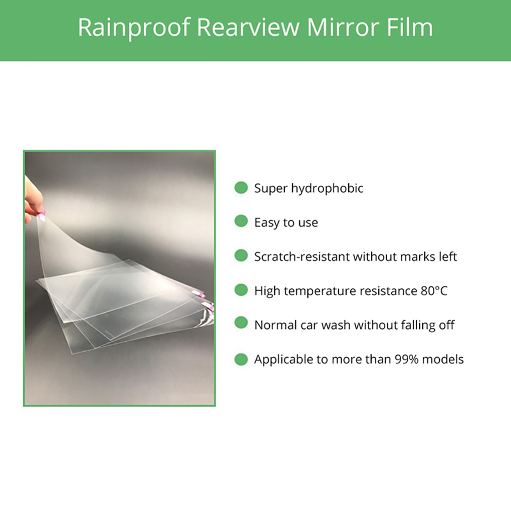 4 stk/sæt hydrofobisk film bakspejl regntæt køresikker ridsefast klistermærker vandtæt bil spejl film