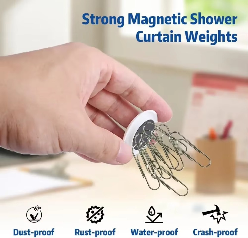 Magnetic Curtain Weight Magnet Buckle Fridge Tablecloth Button Windproof Shower Curtain Magnet Buckle Strong Drapery Weight Clip