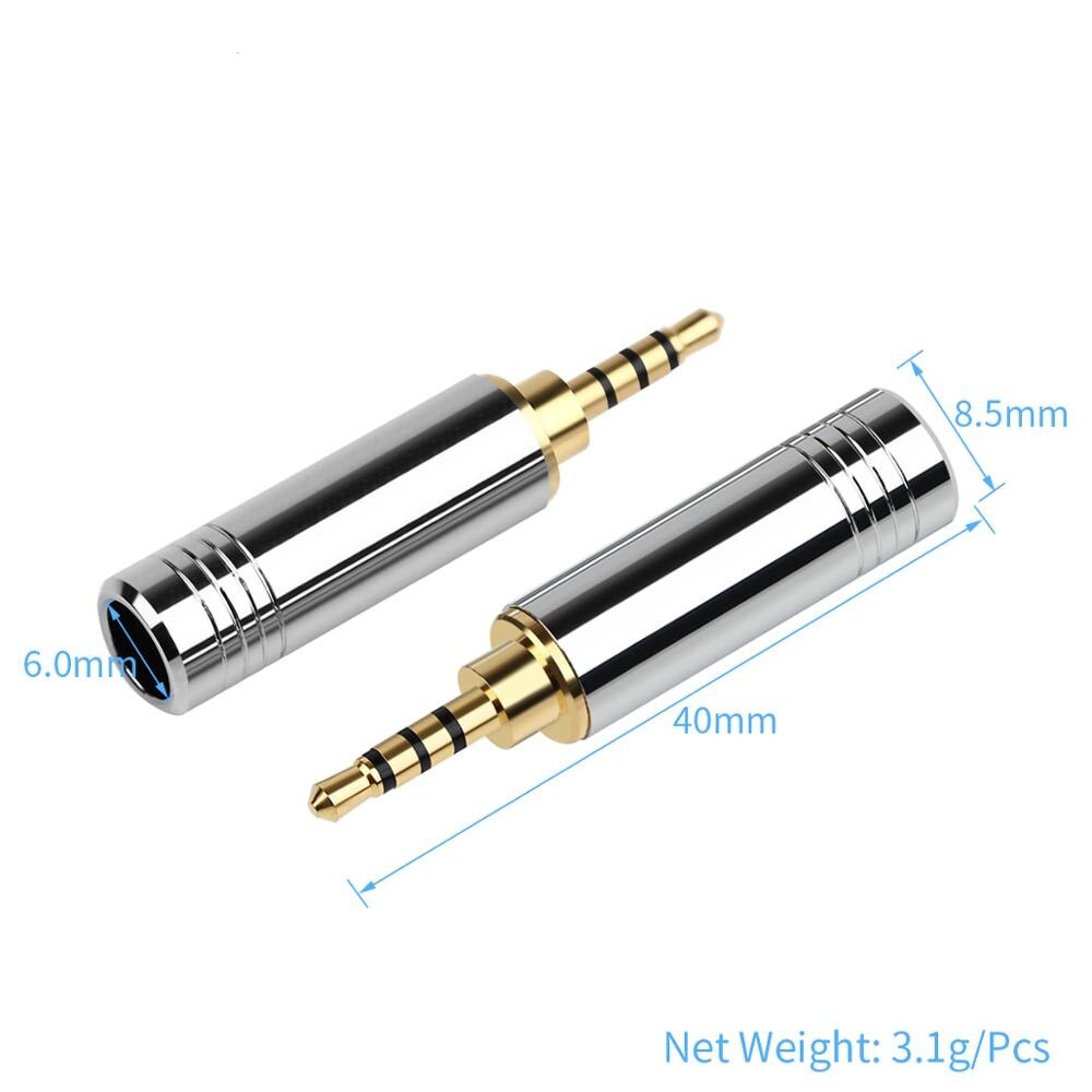 Audio Jack 2,5 Kopfhörer Stecker Vergoldet Kupfer Kopfhörer Draht Stecker Hifi 2,5mm Helle Shell Adapter Headset Ausgewogene Stecker