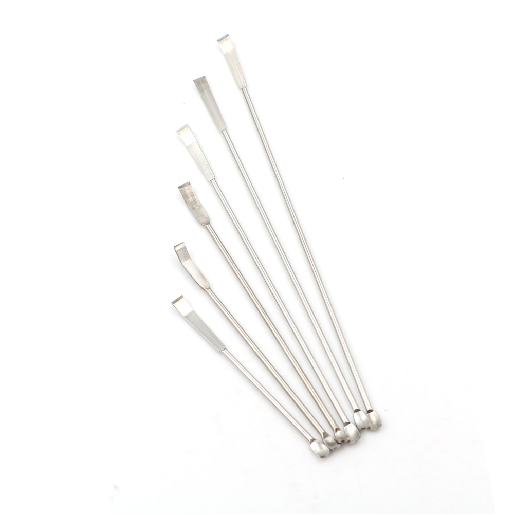 Micro espátula de laboratorio de acero inoxidable, cuchara de medicina en forma de U, cuchara de tubo NMR para farmacia