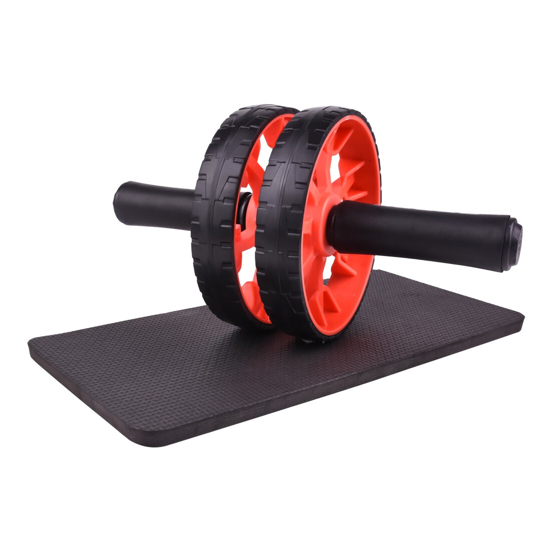 AB Wheel Push Up Bar Exercise Home Gym Equipment for Abs Core Abdominal Workout Roller with Innovative Non-Slip Rubber Knee Pad: white