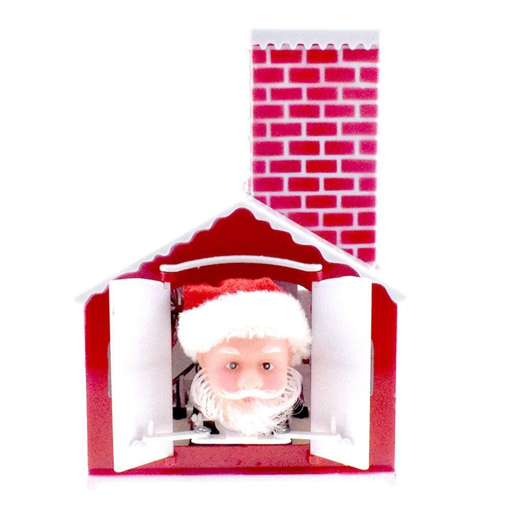 Chimney Drilling House Santa Claus Doll Toy Electric Music Santa Claus Doll Christmas Xmas Music Toy Party Decor