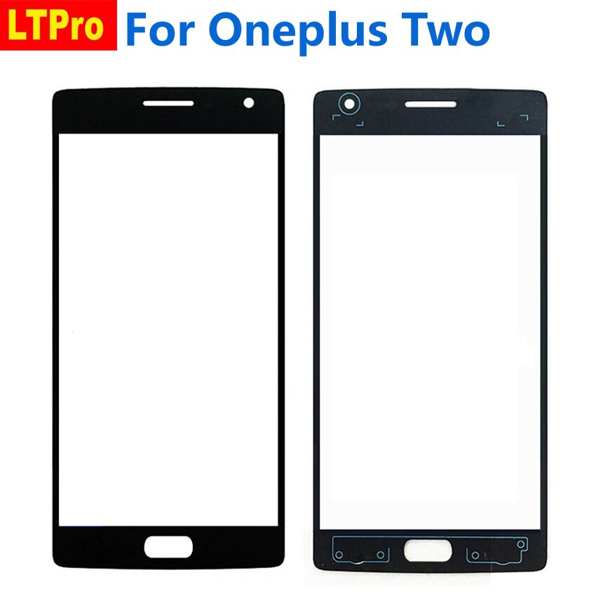 LTPro Zwart voor Oneplus 2 Glas Voor Outer Lens Touch Screen Voor Oneplus2/voor Oneplus Twee A2001 Telefoon Onderdelen vervanging