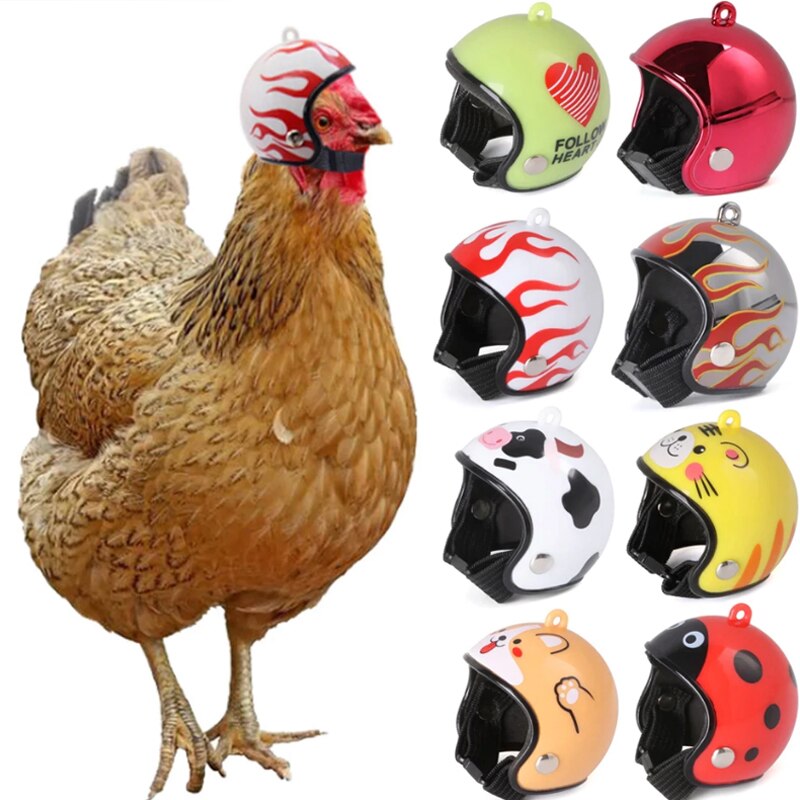 1 pièces De Poulet Casque Petit Animal Casque Oiseau Couvre-chef Animaux Caille Casques Jouet Chicken'S Accessoires Produits Pour Animaux De Compagnie Protecteur de Tête