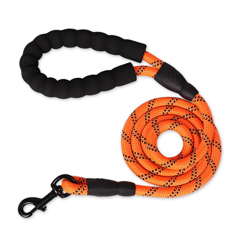 1.5M Nylon Training Hondenlijn Lead Huisdier Trekkabel Leash Voor Onderwijs Camping Achtertuin Hond Pet Wandelen Running Jogging lood: Oranje / 1.2X150cm