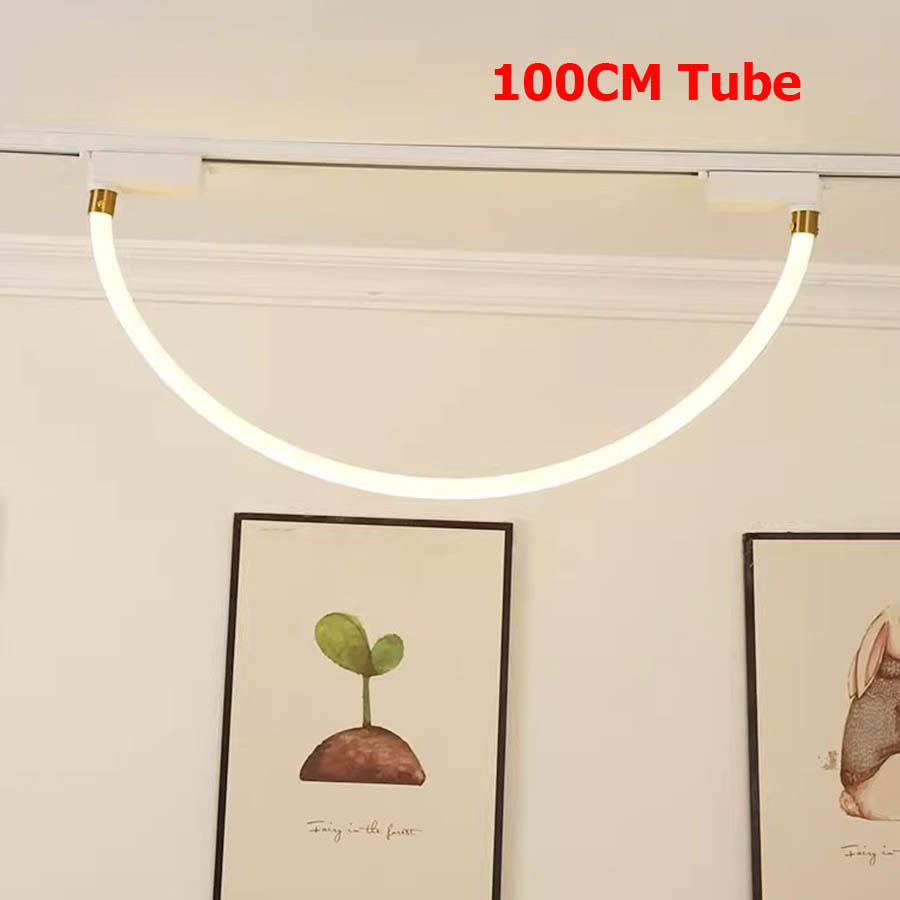 Lampa szynowa doprowadziło 24W 100CM, nowoczesne reflektory doprowadziło na szynę, lampa szynowa doprowadziło robić sufitu z taśmą doprowadziło robić salonu, dekoracja ściany tła: Niebieski / Beżowy