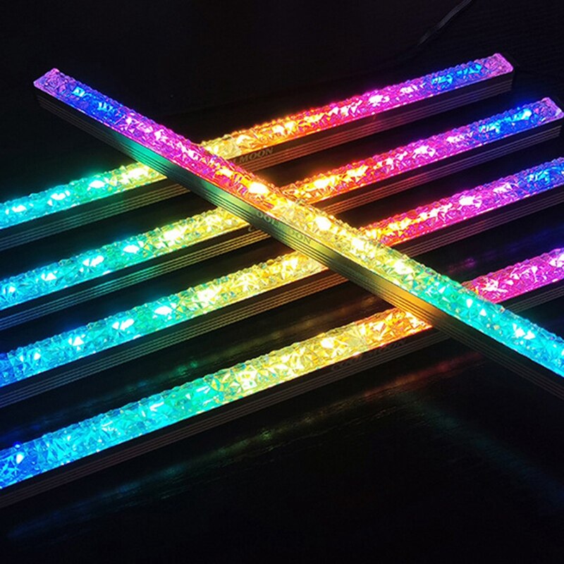 Coolmoon tietokone 5v/4 pin alumiini rgb väri valo nauhat valo genetic monivärinen rgb led pilaantumisen väri lamppu