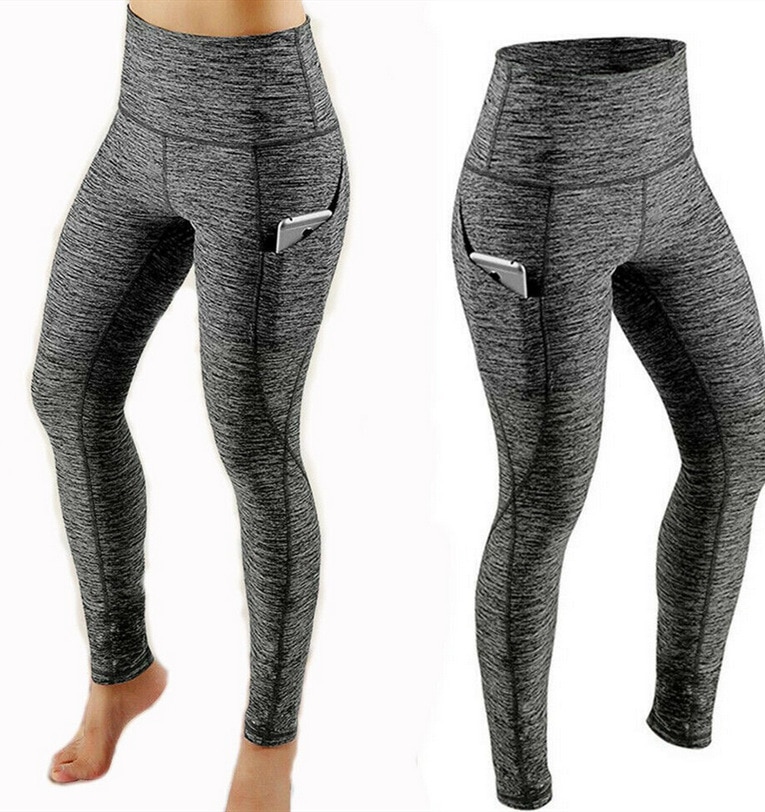 High Waisted Side Pocket Leggings Sport Fitness Yoga Pants Women