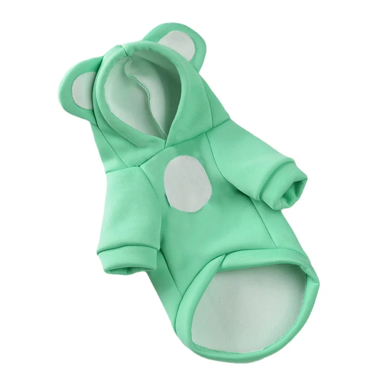 Leuke Haarloze Kat Kleding Winter Huisdier Kostuums voor Katten Kitten Sphynx Hoodie Trui mascotas Outfits Hondenkleding katten kleding: S / green