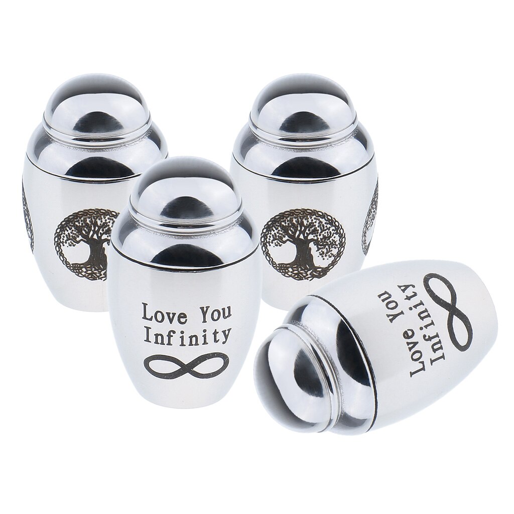4pcs Waterproof Ashes Cremation Container Jar Memorial Keepsake Casket
