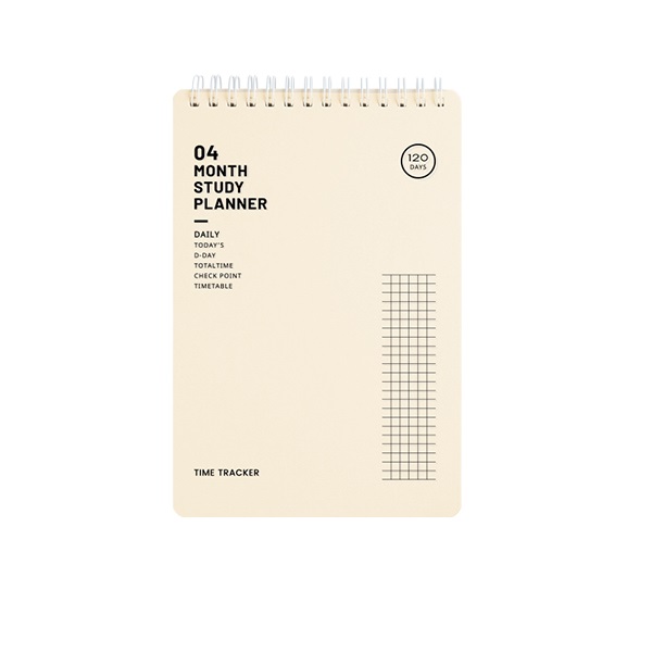 Study Planner Daily Planner 4 Month Student Planner Organizer Notebook Timetable Time Tracker 120 Day Planner Portable Schedule: Beige