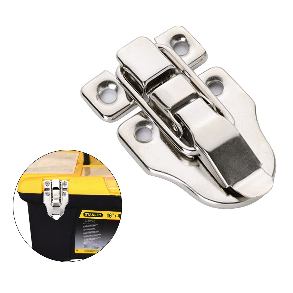 4pcs Lock Toggle Catch Fastener Wooden Box Hardware Metal Hasps Home Closure With Keyhole For Luggage Latch Clasp Multifunction