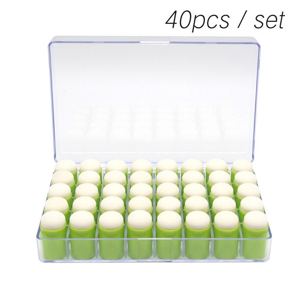 40pcs School Painting Craft Set DIY Paint Drawing Sponge Foam Finger Chalk Ink Applying Chalk Inking Staining Sponge Art Tools: 03