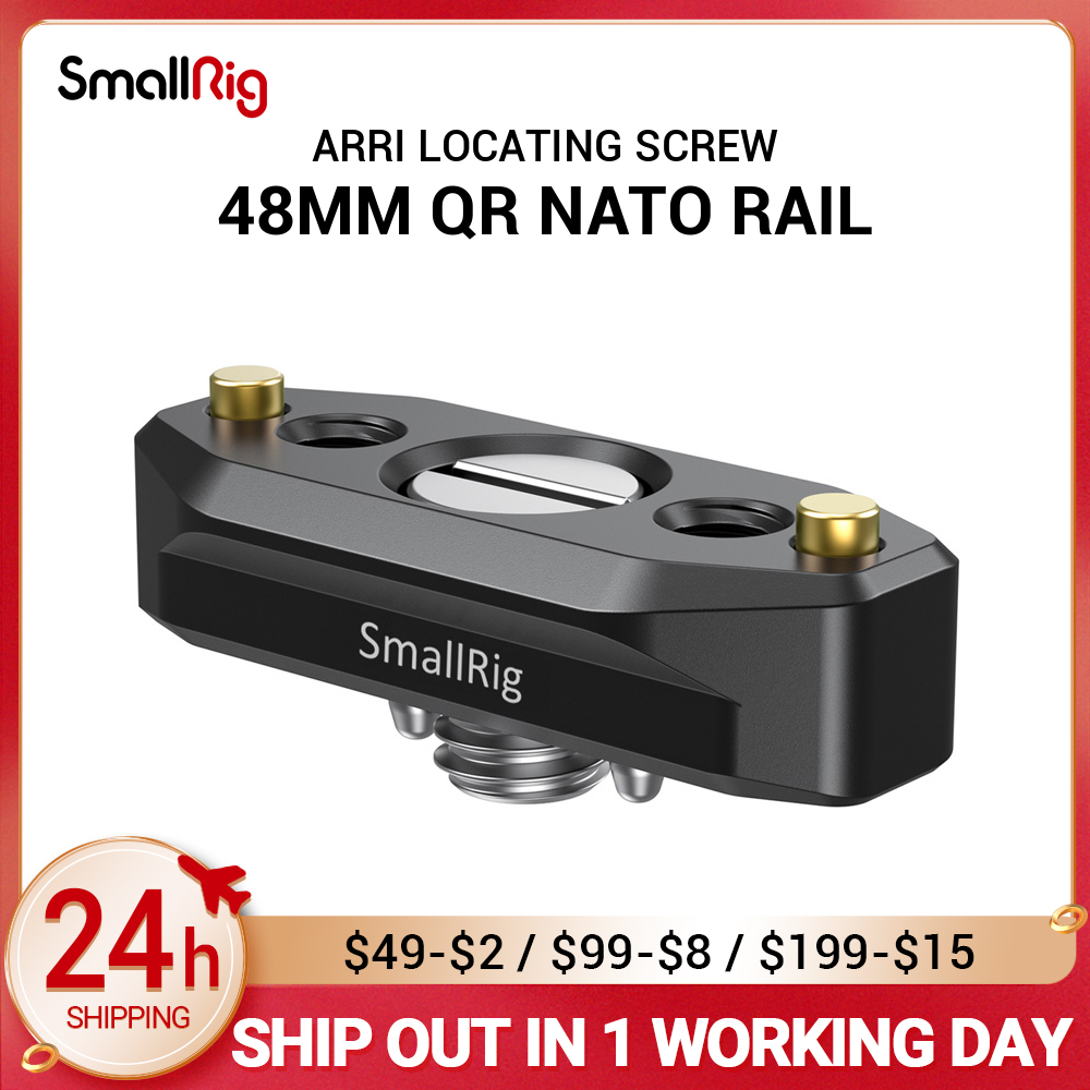 SmallRig DSLR Camer Quick Release Rig NATO Rail with ARRI Locating Screw 48mm for Microphone Monitor DIY Attachment 2521