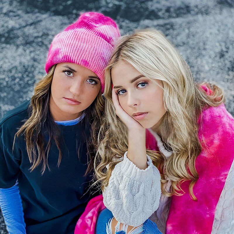 Tie-dye muts warme wintermutsen voor dames dames heren effen muts met omslag, muts met capuchon herfst gebreide hiphop plangi kort