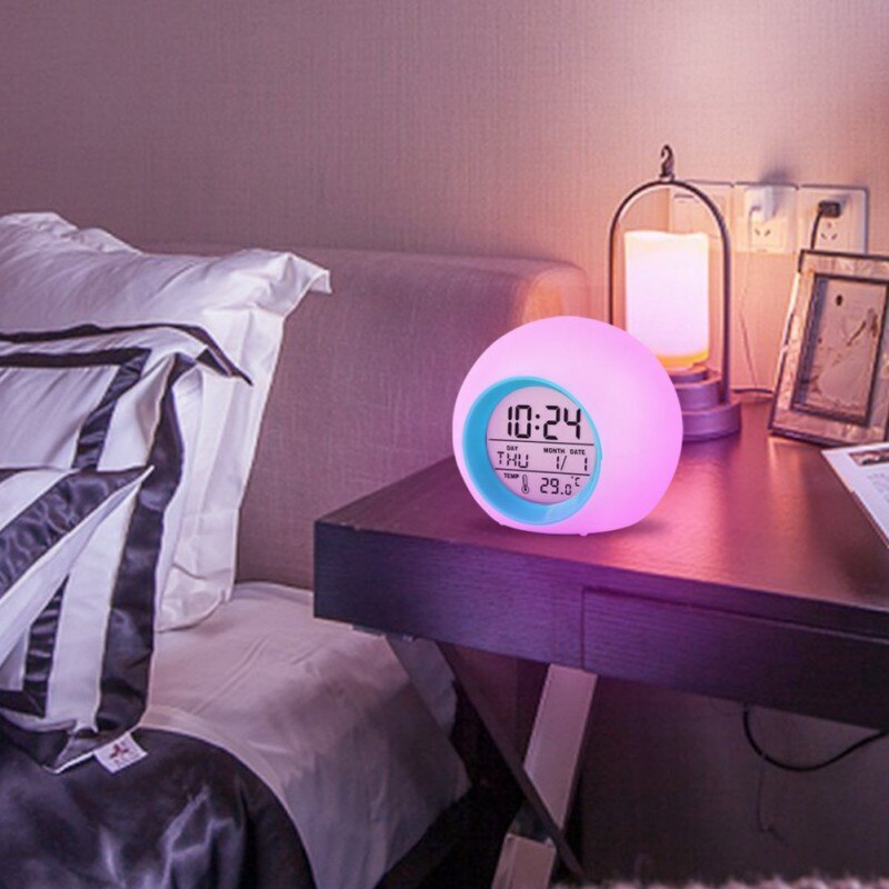 Round light gradient alarm clock