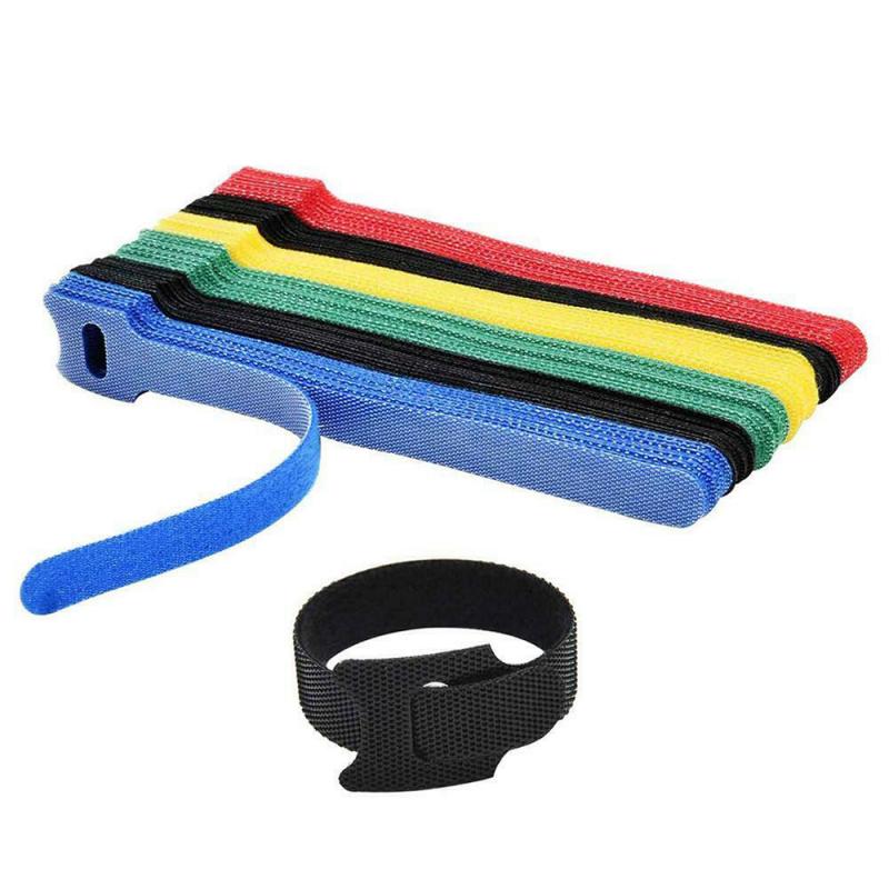 50Pcs Reusable Schwarzen Kabel Nylon Band Haken Schleife Krawatten Ordentlich Veranstalter Werkzeug Für Daten Kabel Kopfhörer Draht