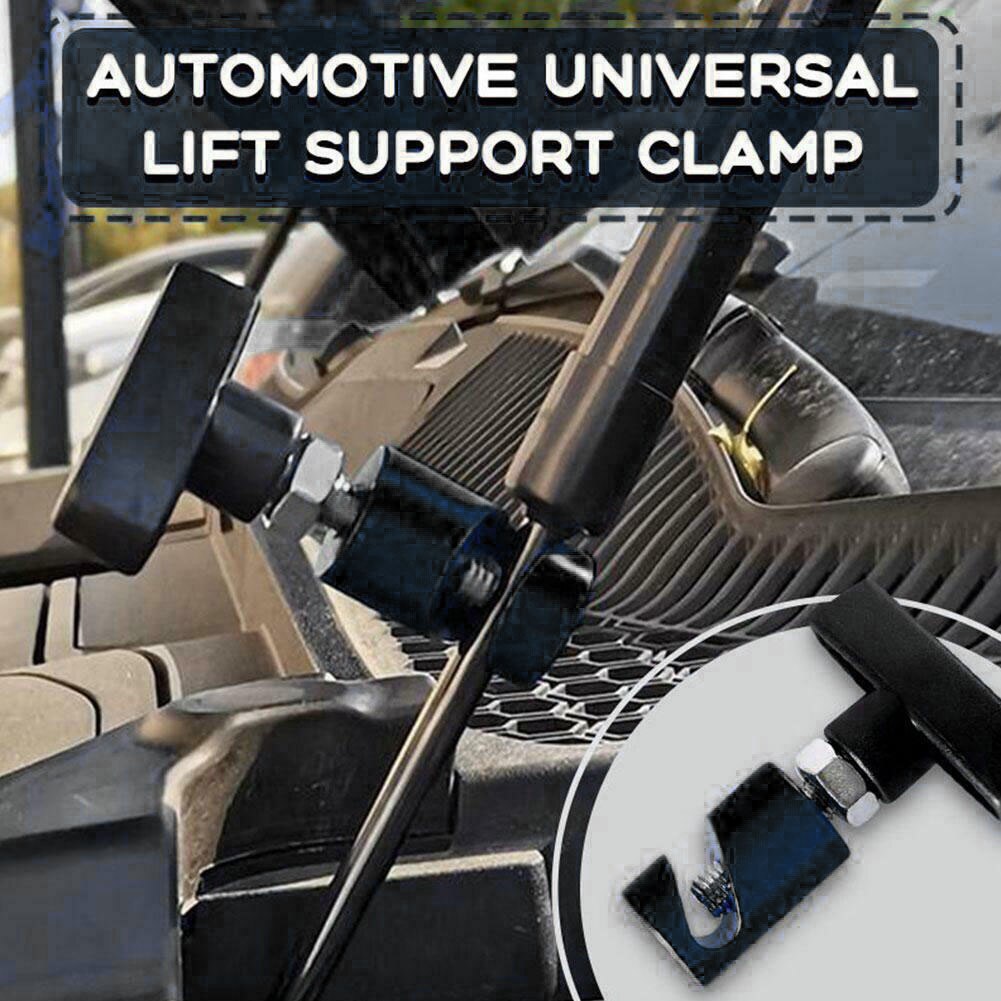 Car Hood Support Rod Trunk Air Pressure Rod Stopper Lift Rod Anti-skid Tool Hood Anti-clamping (black, Gold) Lift Support Clamp