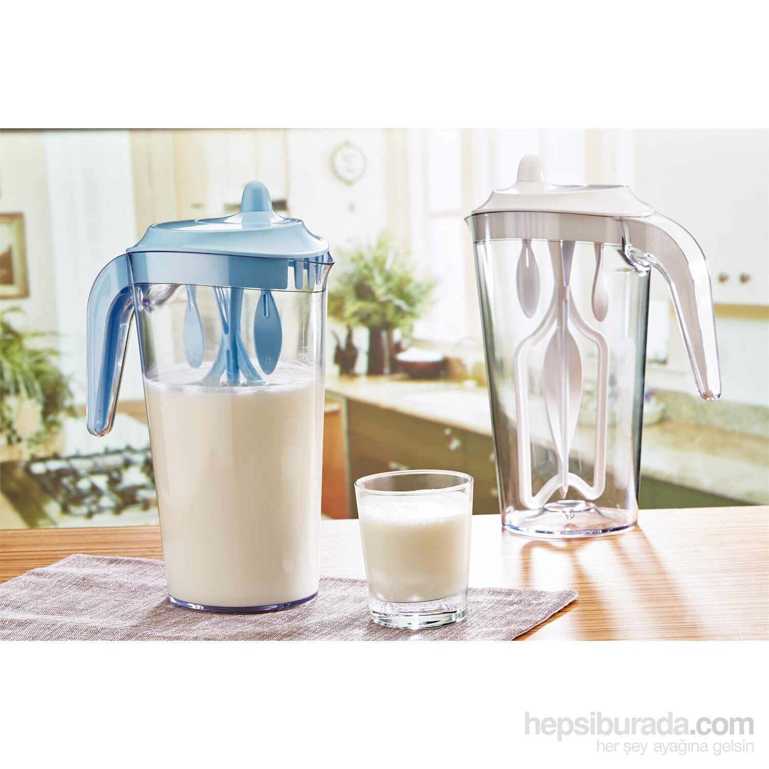 Trendy Mixer Carafe Water Carafe Drink Made of Yoghurt and Water Buttermilk Carafe Foamy Ayran With Mixer Carafe