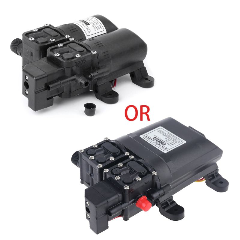 Hög effekt tryck dubbel pump 12v dc mini elektrisk vattenmotor maskin