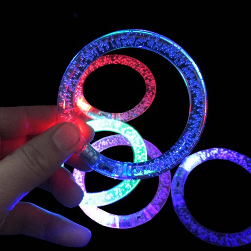 Led Knippert Armband Glow In The Dark Licht Up Acryl Gloeiende Armband Lichtgevende Speelgoed Voor Kinderen Lichtgevende Ringen Armband