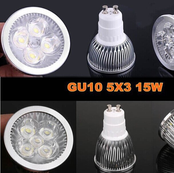 Super Bright 9W 12W 15W GU10 LED Bulbs Light 110V 220V Dimmable Led Spotlights Warm/Cool White GU 10 base LED downlight