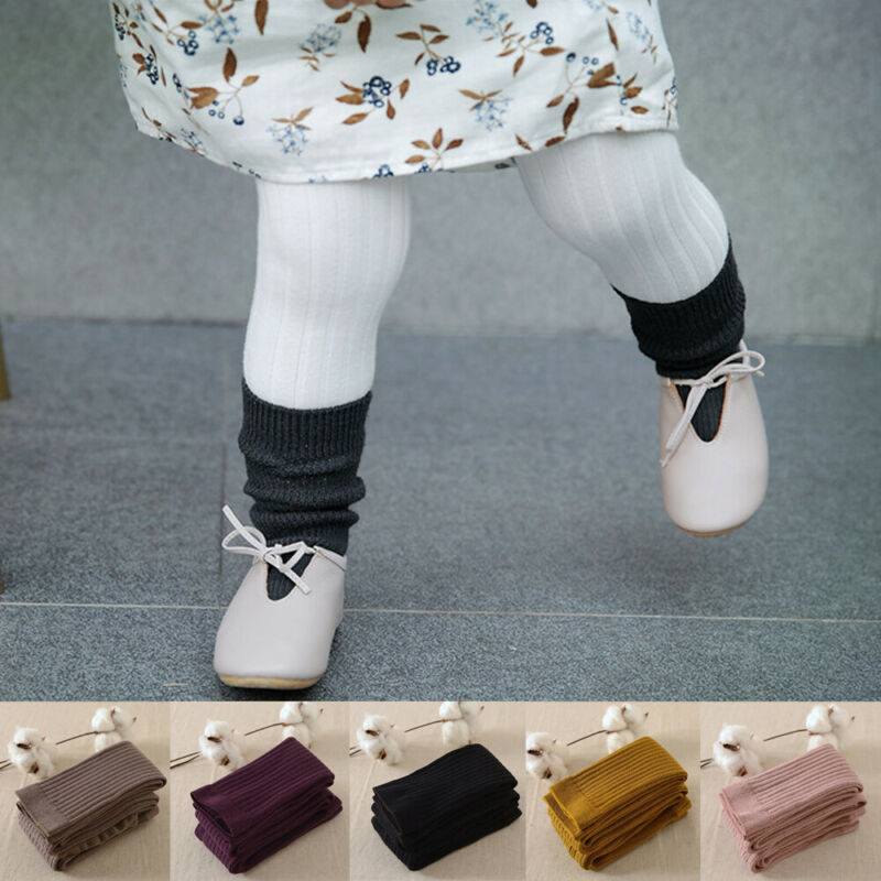 Focusnorm Baby Girl Kid Thick Knitted Tights Pantyhose Stockings Strech Sock Trousers