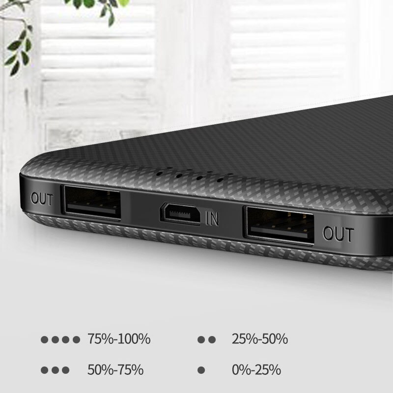 10000mAh Ultra Dünne Ausgezeichnete Tragbare Power Bank SCHNELLE Lade Doppel USB Power Für Smart Handy