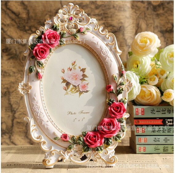 6inch 7inch Picture Frame European Style Resin Ros... – Vicedeal