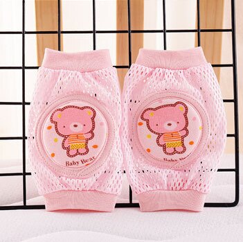 Kids Girls Boys Crawling Elbow Toddlers Baby Knee Pads Protector Safety Mesh Kneepad Leg Warmer Children Cushion Legging Infants: 15-Pink Bear