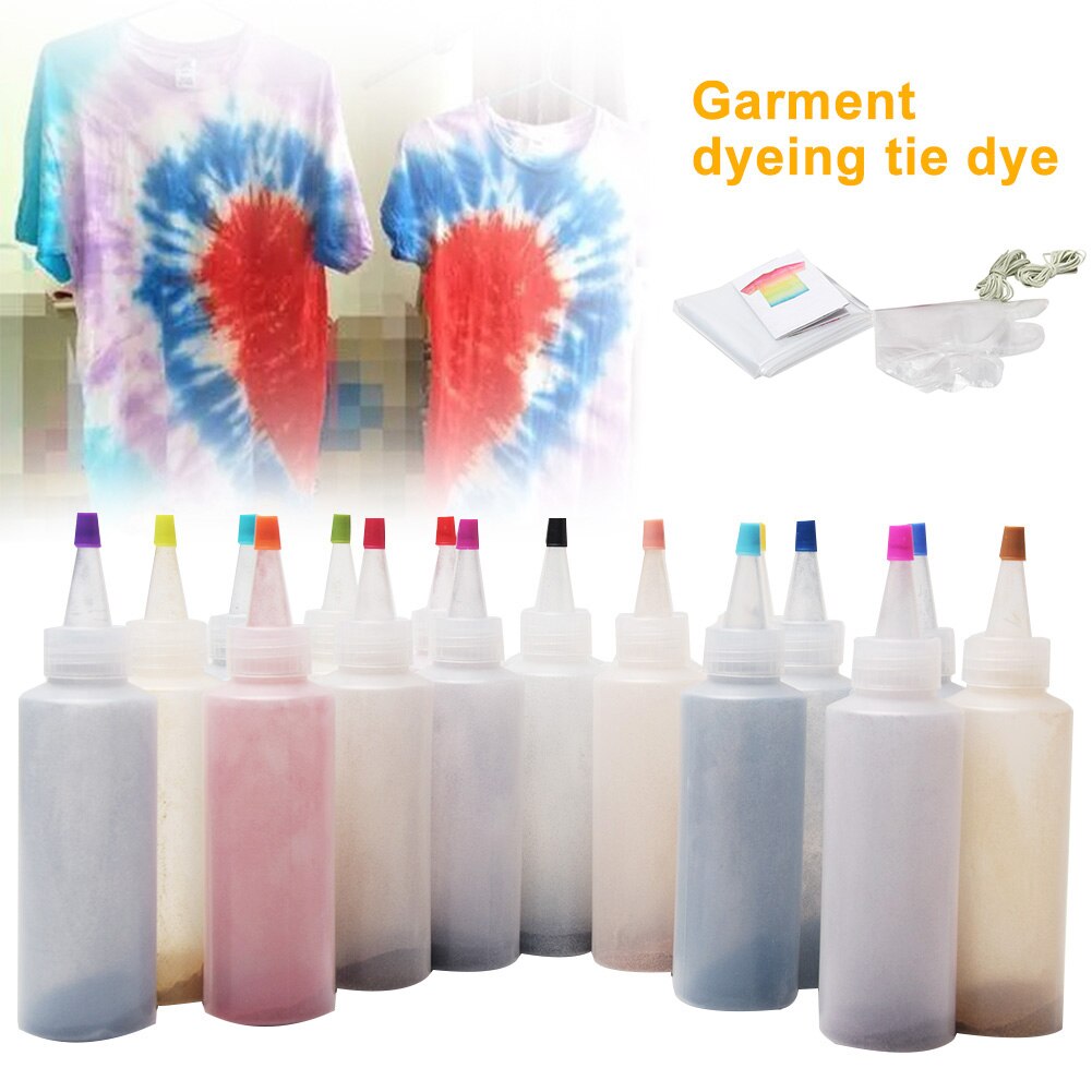 Non Toxic Dyes One Step Tie Dye Kit Fabric Textile Permanent Paint Non Toxic Colorful Fabric Making Textile Accessories: 18pcs
