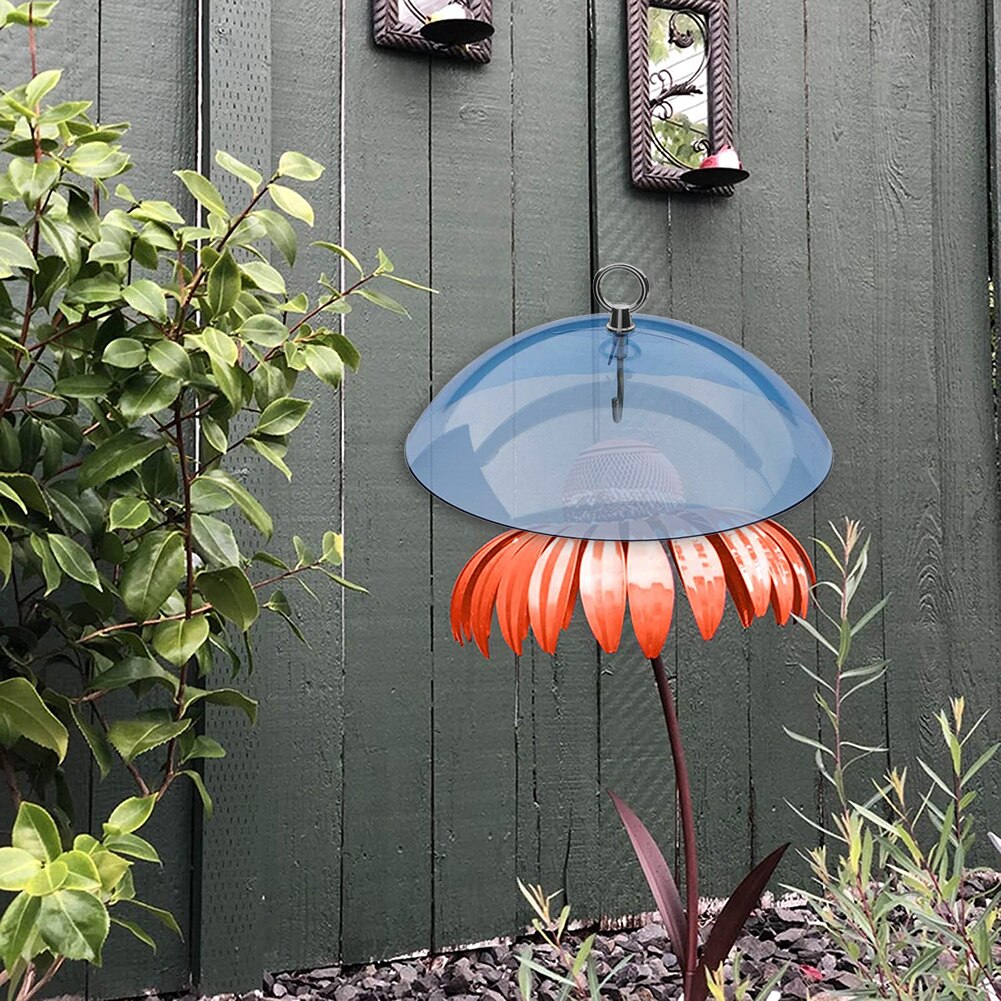 Hanging Bird Feeder Protective Cover Hummingbird Feeder Rain Cover Protection Mealworm Feeder Baffle for Home
