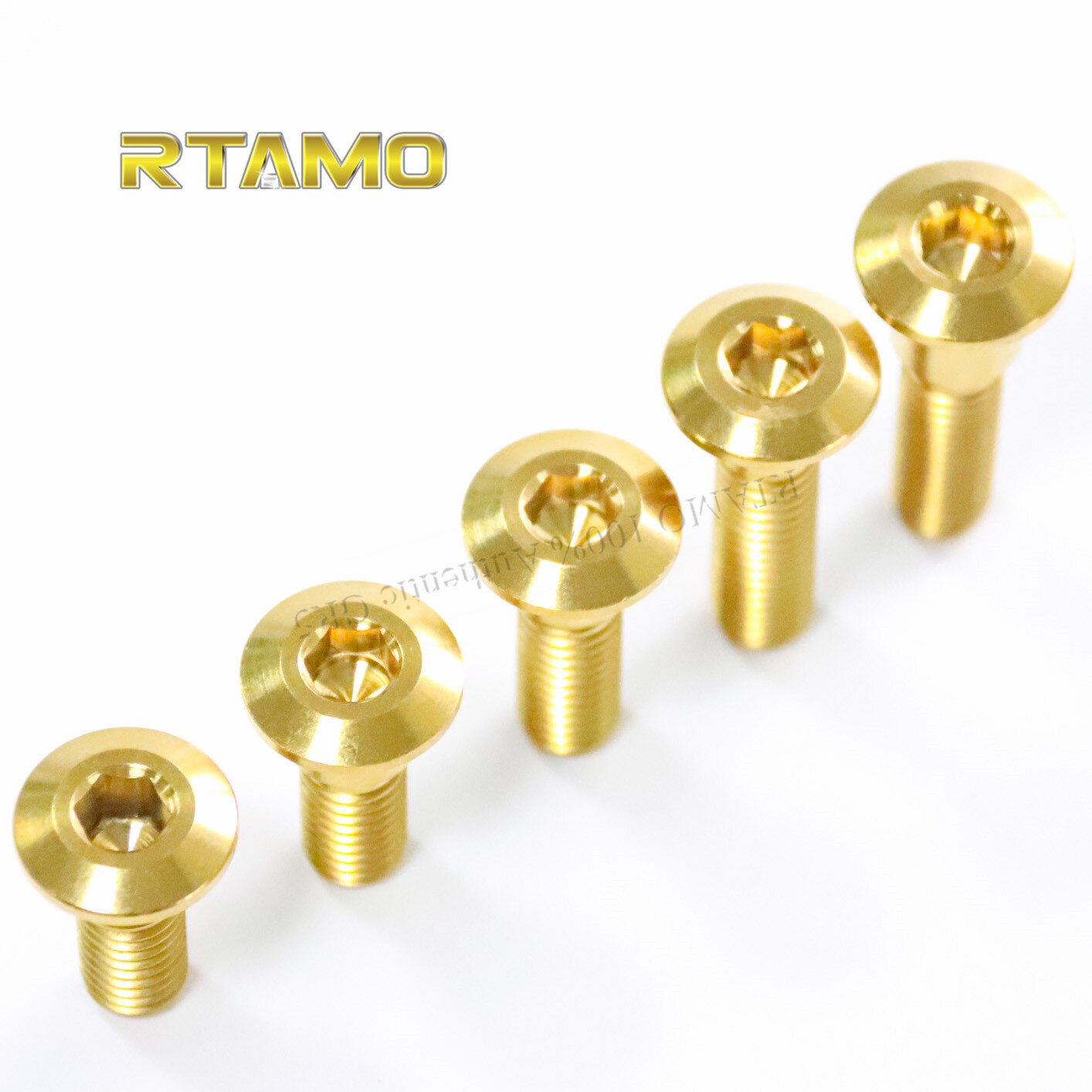 Titanium Rear Brake Master Cylinder Mount Bolts M6X20 Hexagon Head Screws for Disc Brake Rotor: Gold