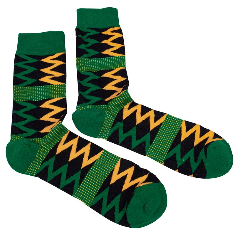 3 Pairs For Socks African Print Striped Lattice Colorful Soft Socks Leisure Skateboard Socks Funny Multicolor