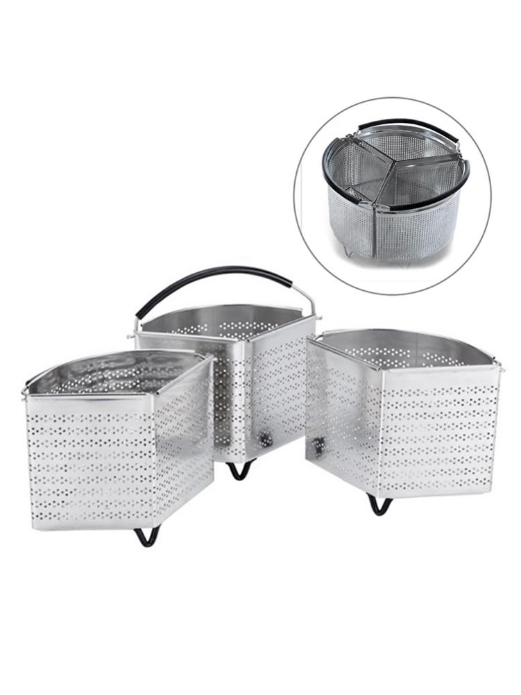 3 Pcs Divided Steamer Basket Stainless Steel Instant Pot Accessories