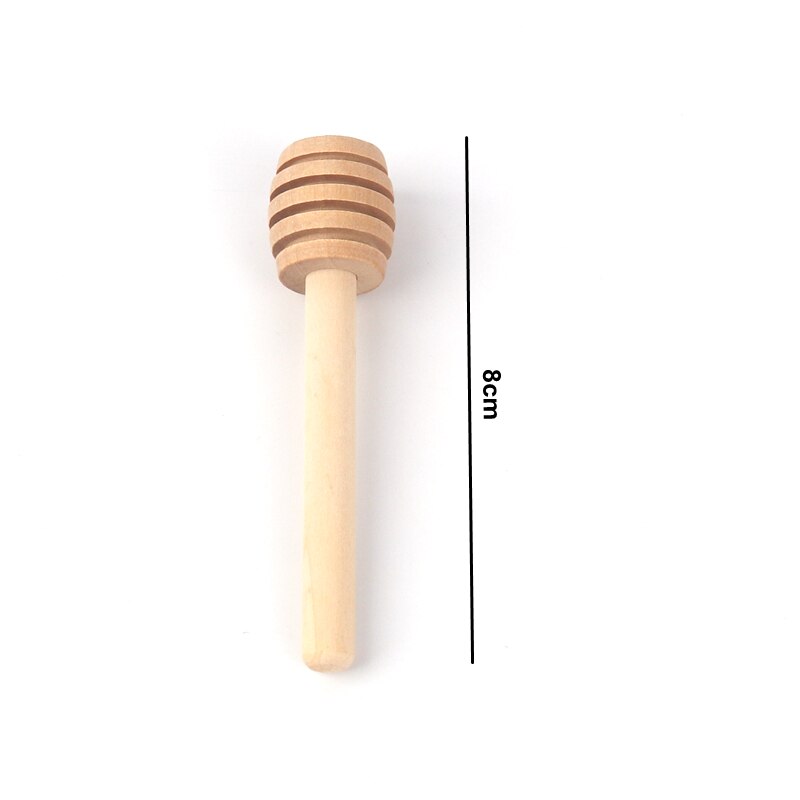 6 st 16cm/10.5cm/8cm trähonungsskedar med runt huvud te kafferörstång köksprylar med långt handtag: 8cm