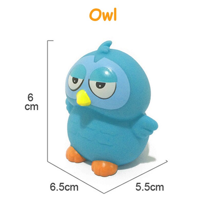 1Pcs Lovely Mixed Animals Swimming Water Toys Colorful Soft Rubber Float Squeeze Sound Squeaky Bathing Toy For Baby Bath Toys: 19