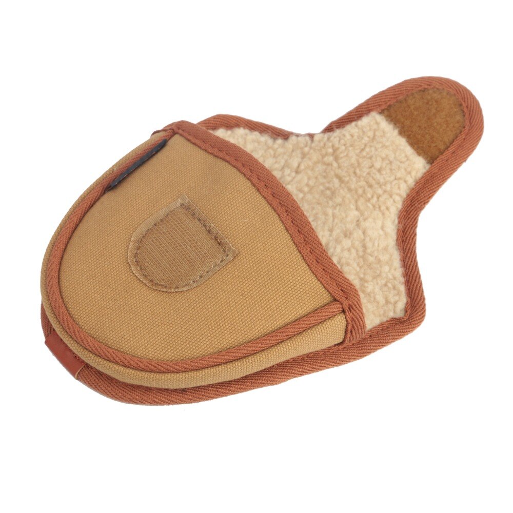 Tourbon Vintage Canvas &amp; Fleece Golf Mallet Putter Head Cover Golf Headcover Pouch Khaki Head Driver Protector
