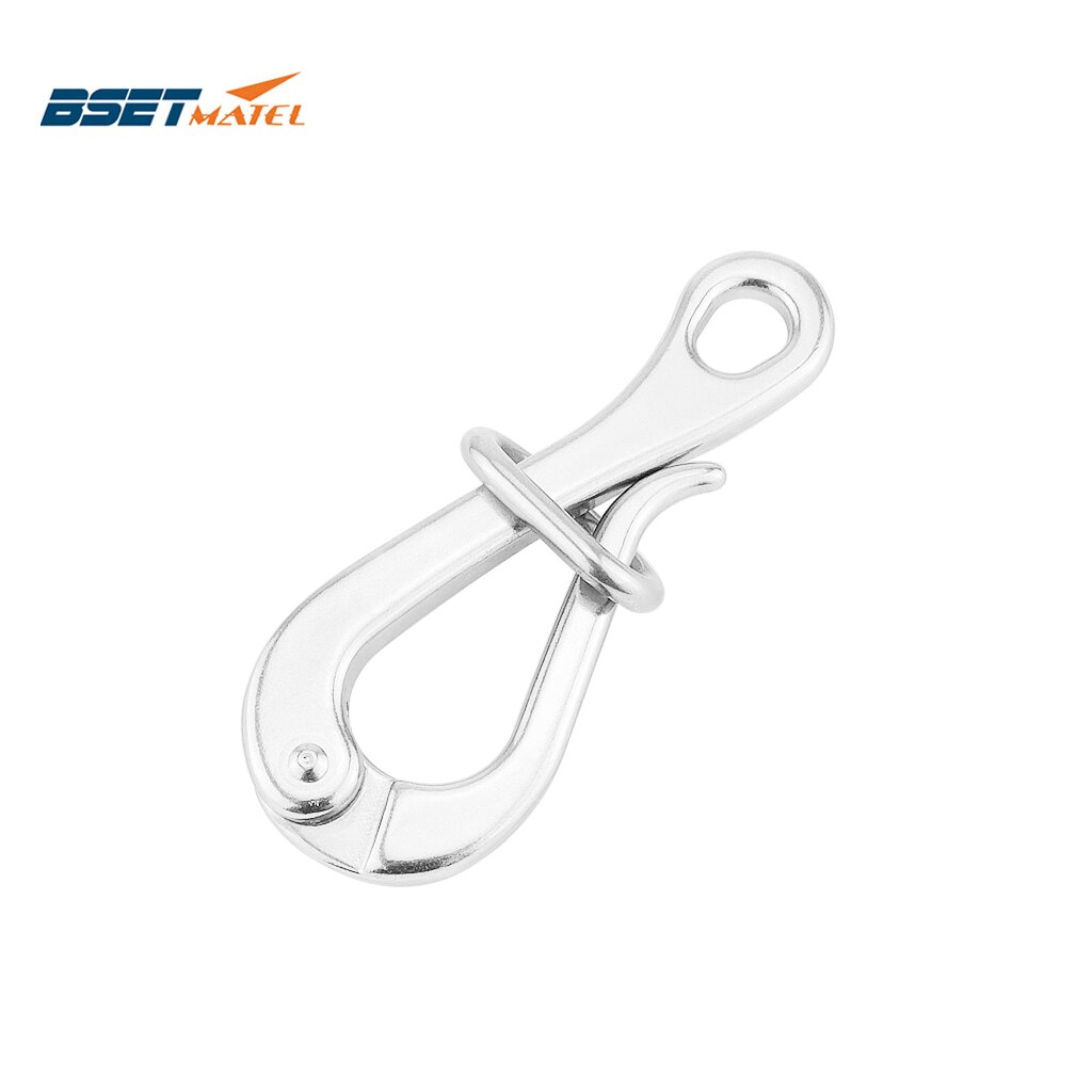 4" Quick Release Eye Pelican Shackle 316 Stainless Steel Locked Rectangle Ring folding Shackle Lifeboat Life Raft marine boat