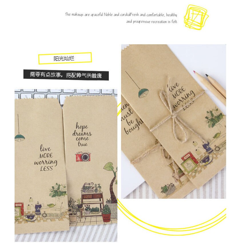 5Pcs/pack Lovely Those Small things Kraft Paper Envelope Letter Paper Wedding Party Invitation Supplies Random