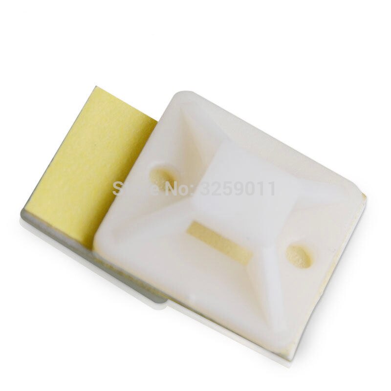 100PCS Self Adhesive Cable Tie Mounts 40 mm * 40 mm Screw Hole Anchor Point Provides Optimal Strength for Long-Term Durability