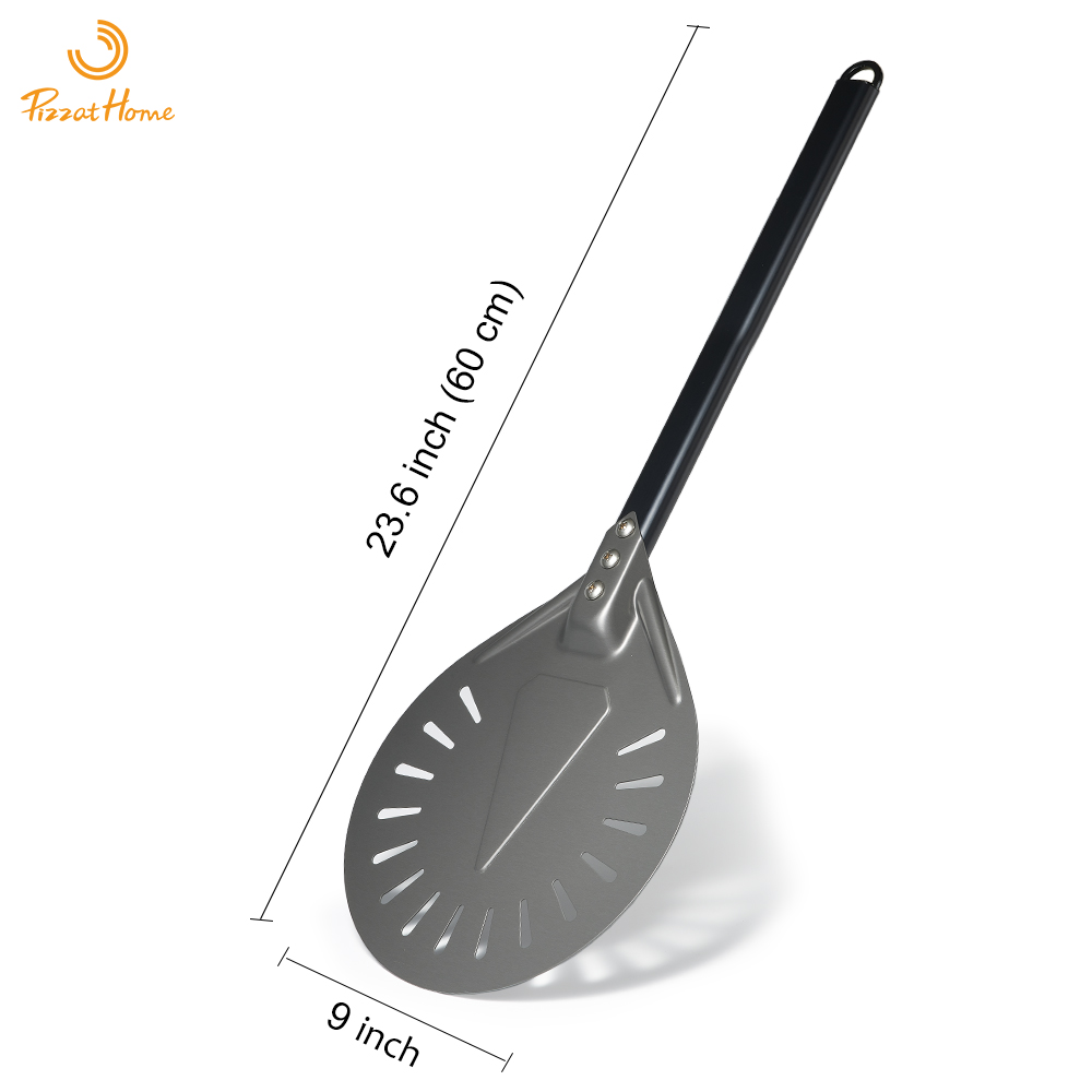 PizzAtHome 7/8/9 Zoll Pizza Drehschale Aluminium Pizzaschaufel Pizzaschale Paddel Kurzes Pizzawerkzeug Ofenzubehör: Gold