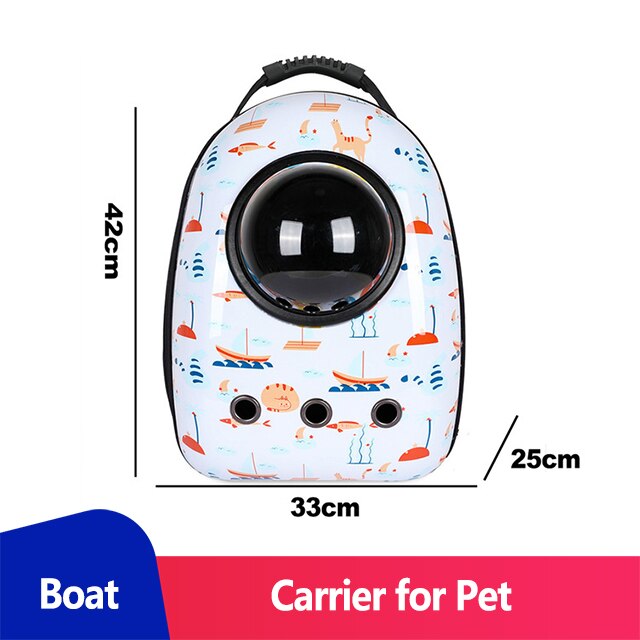 Carrier for Cat Backpack Window Space Cats Carrier Backpack Dog Transport Pet Carrier Backpack Cat Walkabout Dog Backpack Petty: Boat Cat Bag