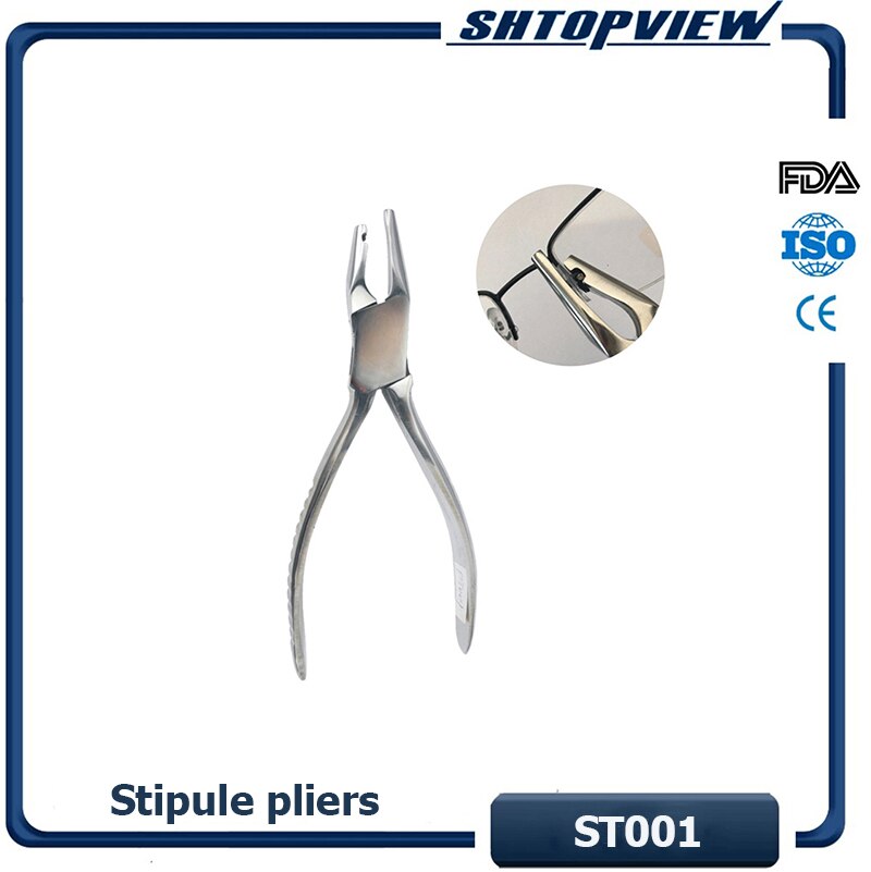 Pince de réparation de lunettes en acier inoxydable, pince à Stipule incurvée PT001 de , outil de réparation de lunettes, convient à tous les verres