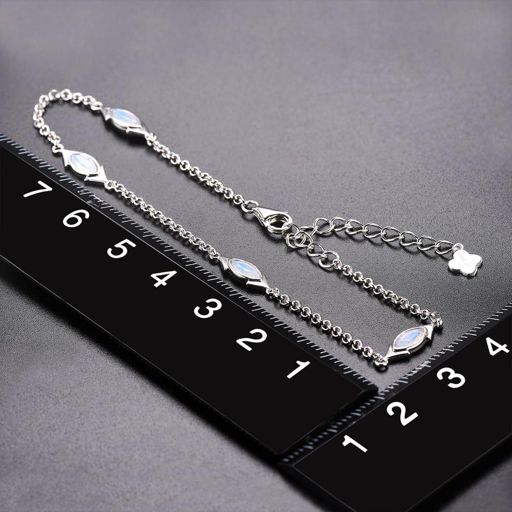 Hutang Nano Opal Armband 925 Sterling Silber Edelstein Feine Elegante Klassische Schmuck für Neue 7,25 zoll + 1,5