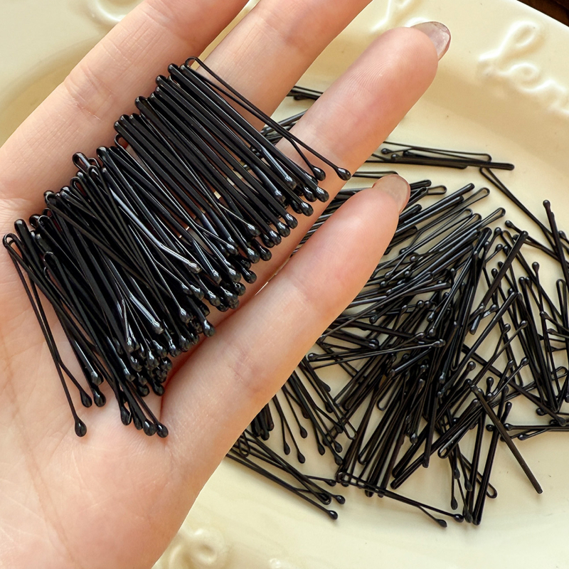 50/300 Stück schwarze Haarspangen U-förmige Bobby Stift unsichtbare gewellte Haarnadel Frisur Styling Metall Haargriff Haarspange Haarschmuck