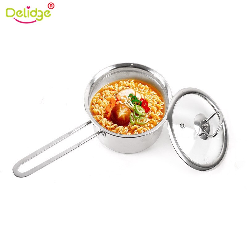Delidge 1 pc 16 18 20 cm kookpot, verschillende maten, roestvrij staal, instant noedels, mike eiersoep, kookpot, keuken kookgerei