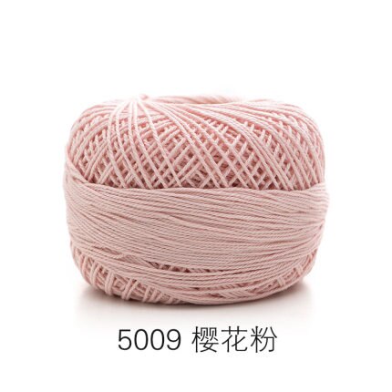 50g/ball 5# Lace Yarn 3 ply 100% Cotton for Hand Knitting Crochet Thin Thread for DIY Pillow Lace Supplies Soft: 5009